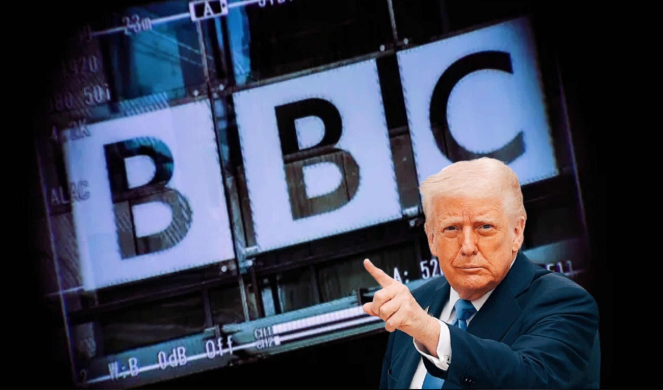 বিবিসি ও মার্কিন প্রেসিডেন্ট ডোনাল্ড ট্রাম্পের ছবি