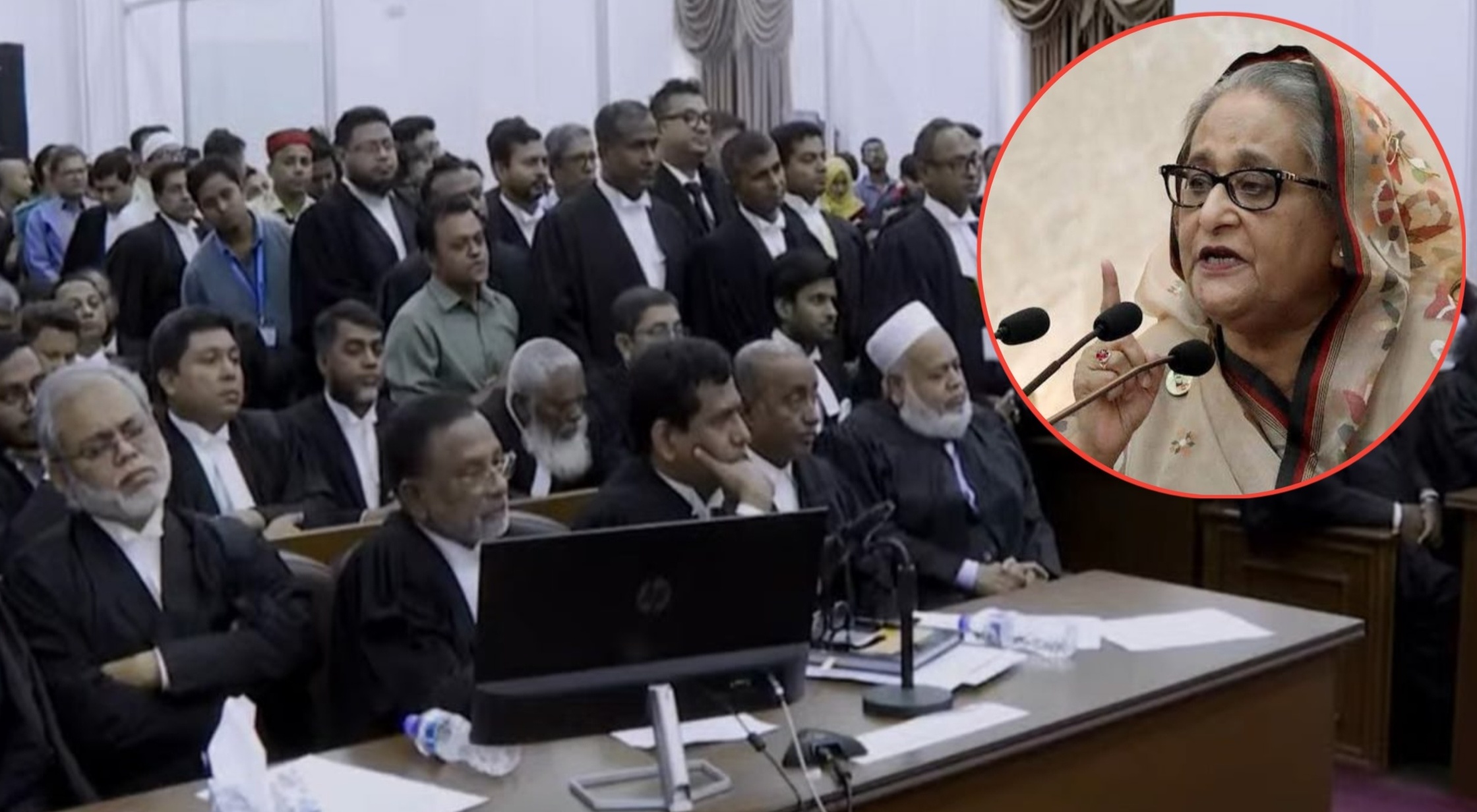 হাসিনার বিরুদ্ধে মানবতাবিরোধী অপরাধে রায় পাঠ শুরু