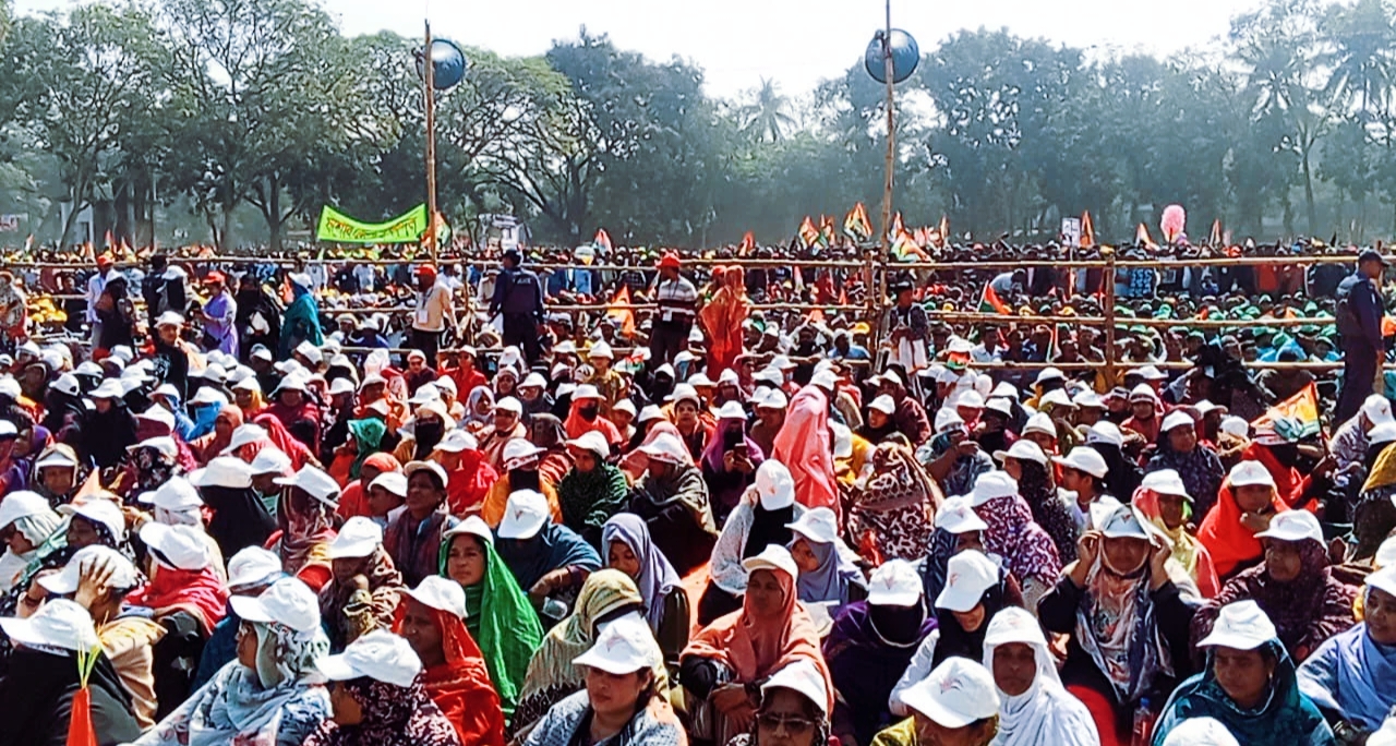 যশোরে তারেক রহমানের জনসভায় জনসমাগম