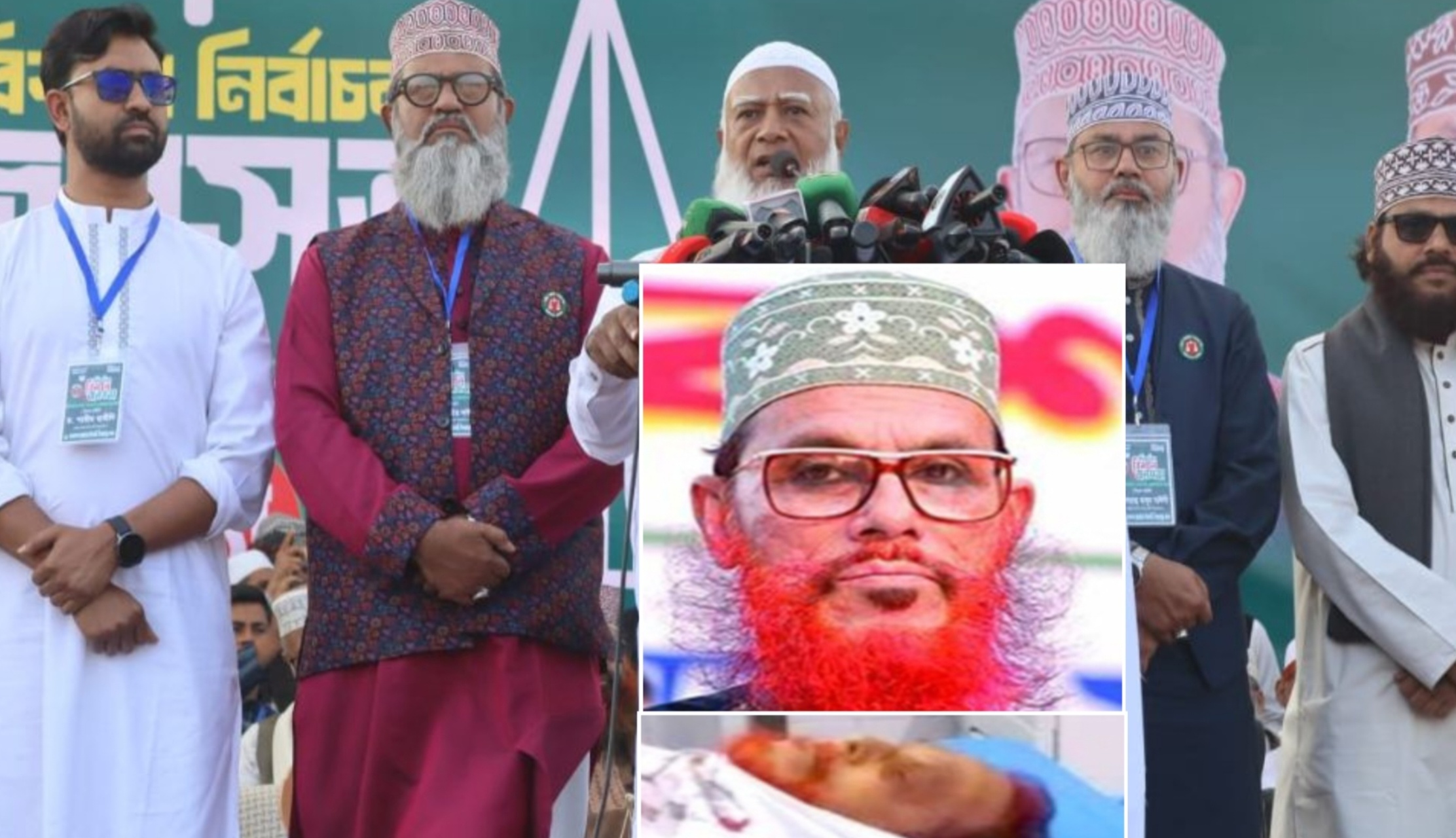 জামায়াত আমির ডা. শফিকুর রহমান নির্বাচনী সভায় বক্তব্য দিচ্ছেন